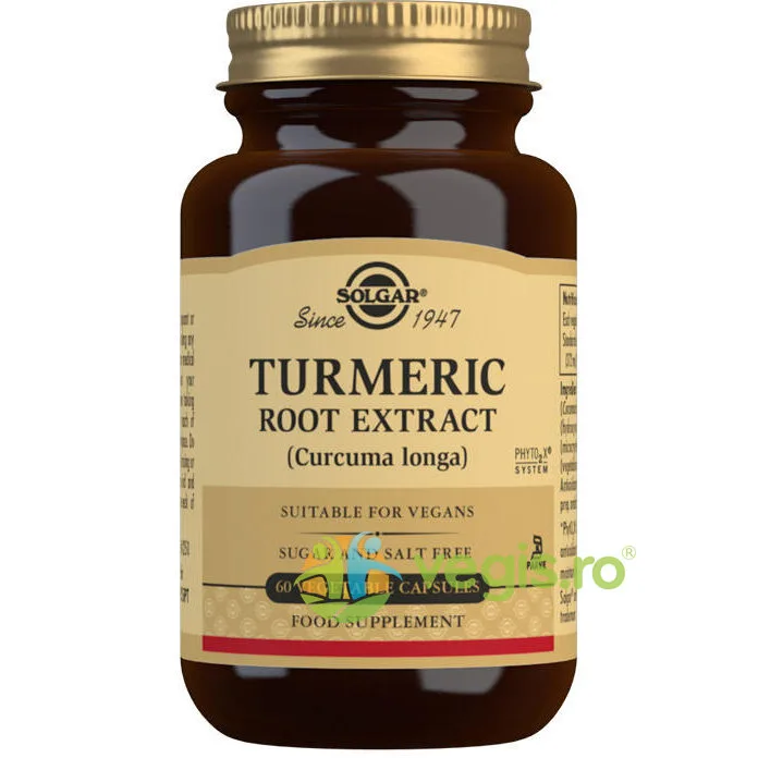Turmeric Root Extract 60cps(Extract din radacina de Turmeric) SOLGAR — preț și oferte