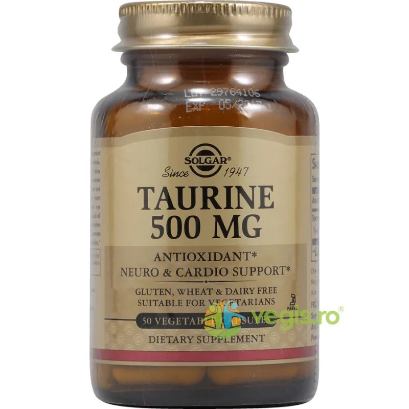Taurine (Taurina) 500mg 50cps Vegetale SOLGAR — preț și oferte