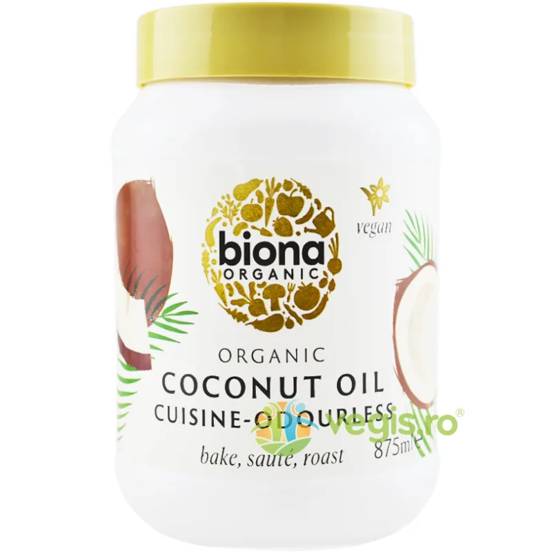 Ulei de Cocos pentru Gatit (Cuisine) fara Miros Ecologic/Bio 875ml/ 800g BIONA — preț și oferte