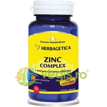 Zinc Complex 30cps HERBAGETICA — preț și oferte