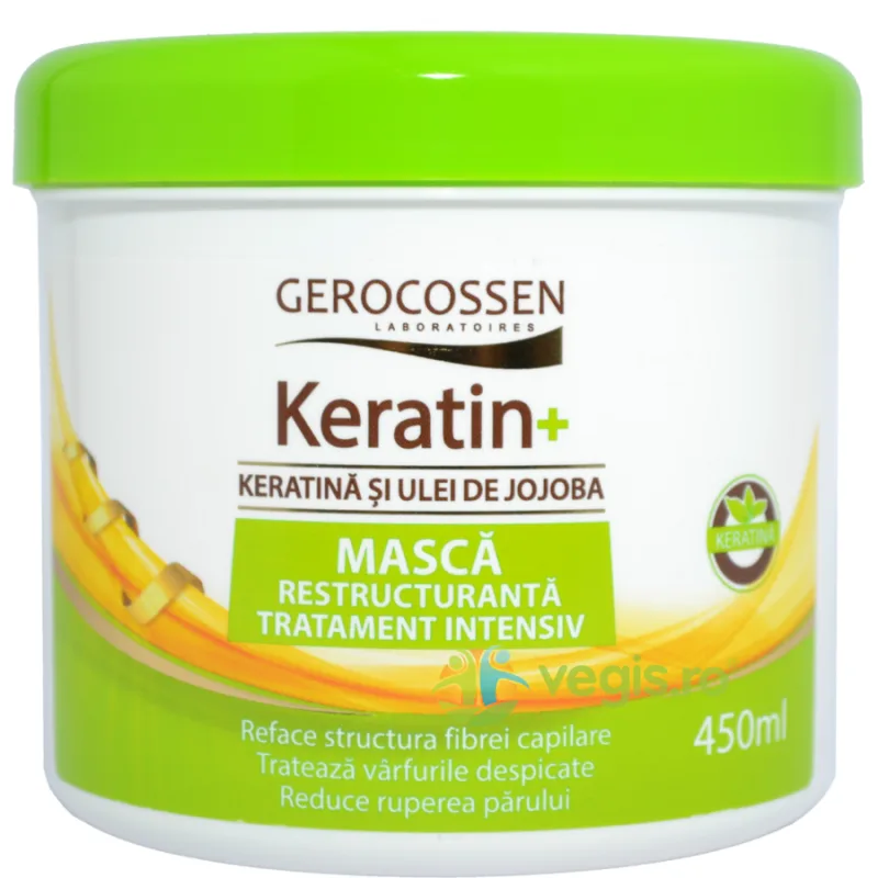 Keratin+ Masca Restructuranta Tratament Intensiv 450ml GEROCOSSEN — preț și oferte