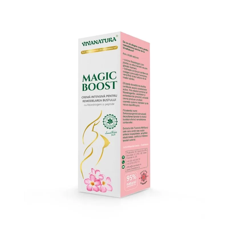 Crema intensiva pentru remodelarea bustului MAGIC BOOST, 145 ml, VivaNatura — preț și oferte