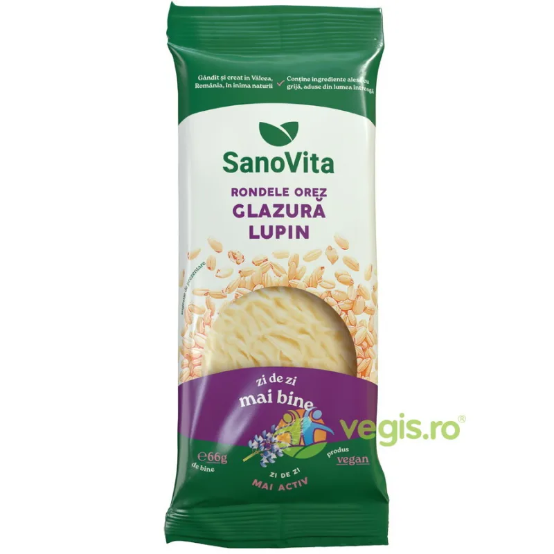 Rondele din Orez cu Glazura de Lupin 66g SANOVITA — preț și oferte