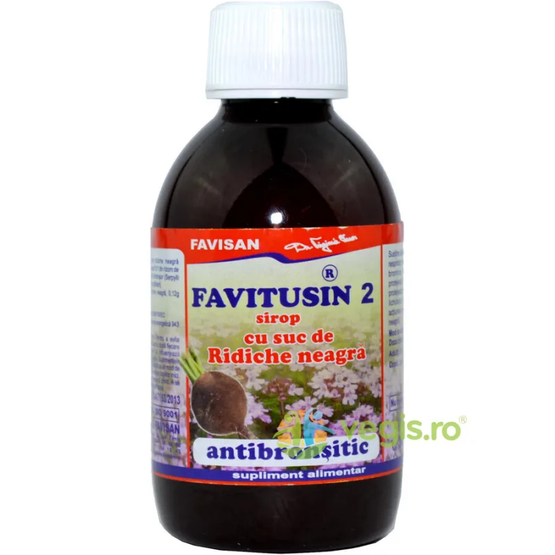Favitusin 2 - Sirop Antibronsitic cu Suc de Ridiche Neagra 200ml Favisan — preț și oferte