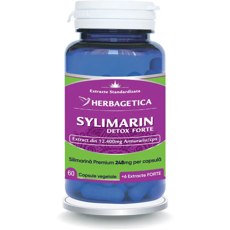 Sylimarin Detox Forte 60cps HERBAGETICA — preț și oferte