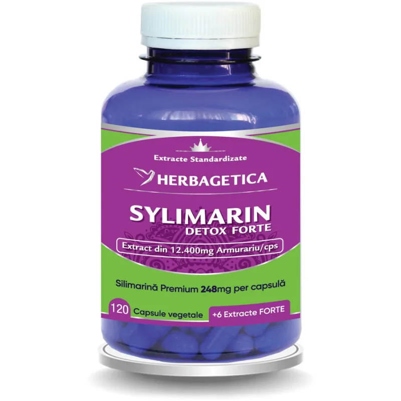 Sylimarin Detox Forte 120cps HERBAGETICA — preț și oferte