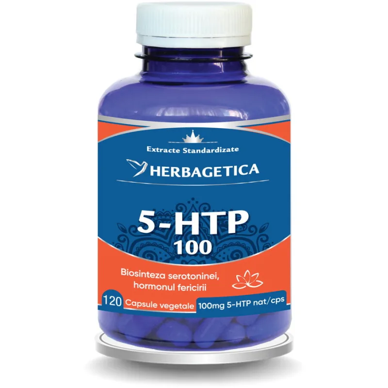 5-HTP 100mg 120cps HERBAGETICA — preț și oferte
