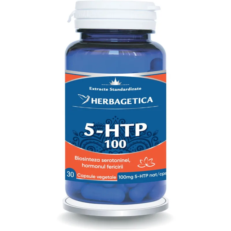 5-HTP 100 30Cps HERBAGETICA — preț și oferte