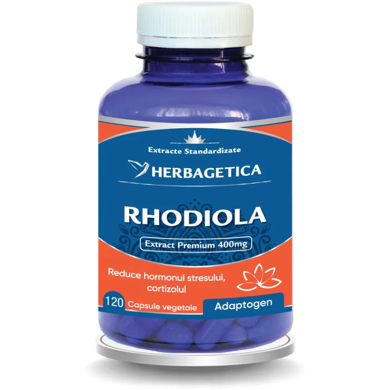 Rhodiola 400mg 120cps HERBAGETICA — preț și oferte