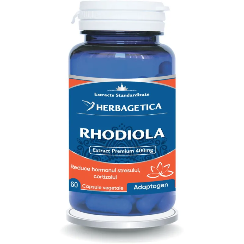 Rhodiola 400mg 60cps HERBAGETICA — preț și oferte