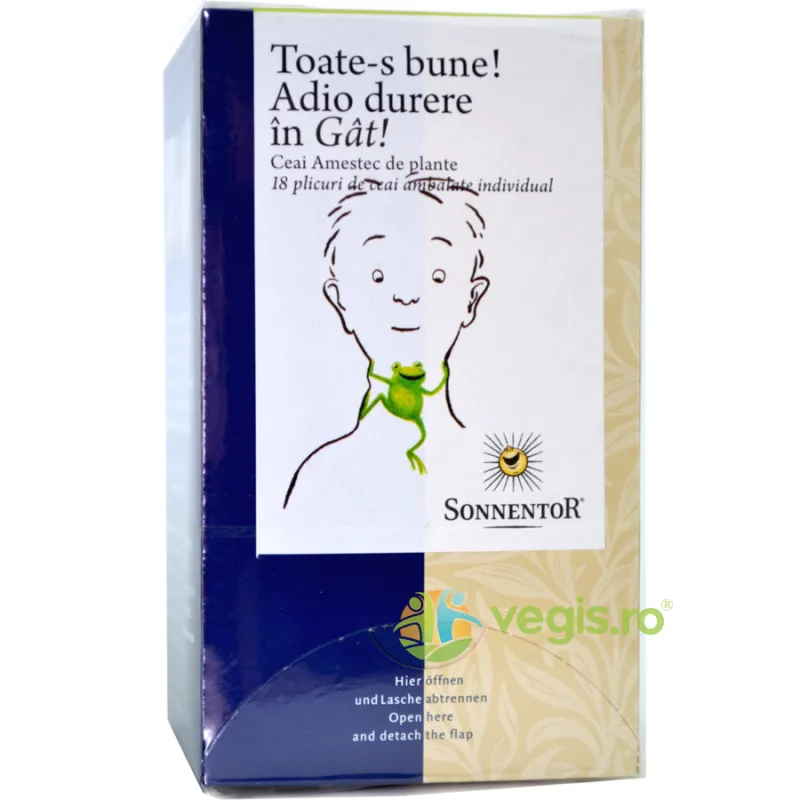 Ceai Toate-s Bune Adio Durere in Gat Ecologic/Bio 18dz SONNENTOR — preț și oferte