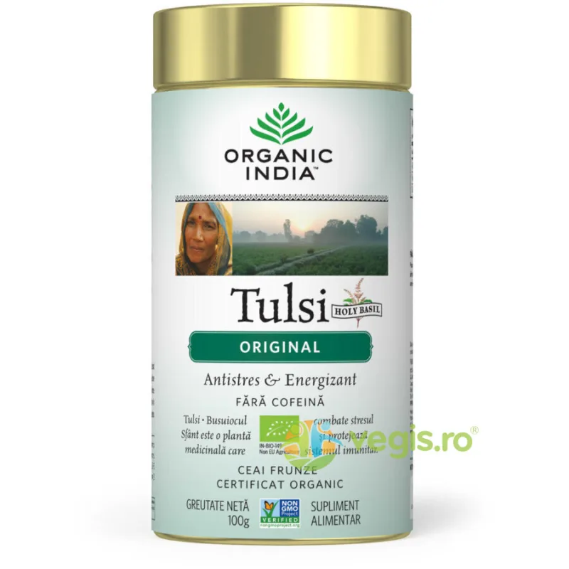 Ceai Tulsi Original Ecologic/Bio 100g ORGANIC INDIA — preț și oferte