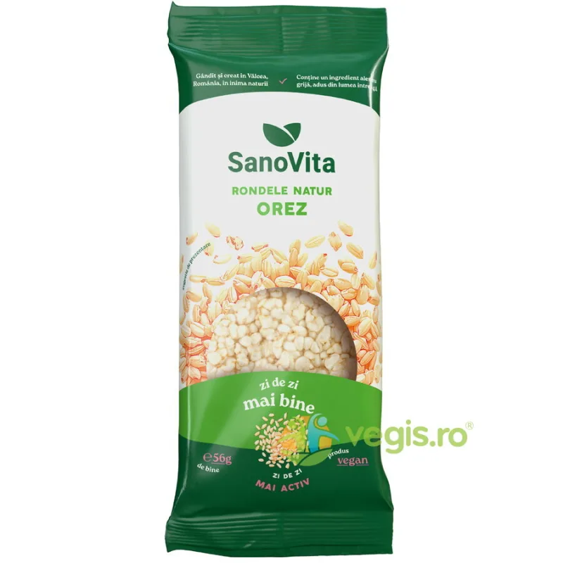 Rondele Natur din Orez 56g SANOVITA — preț și oferte