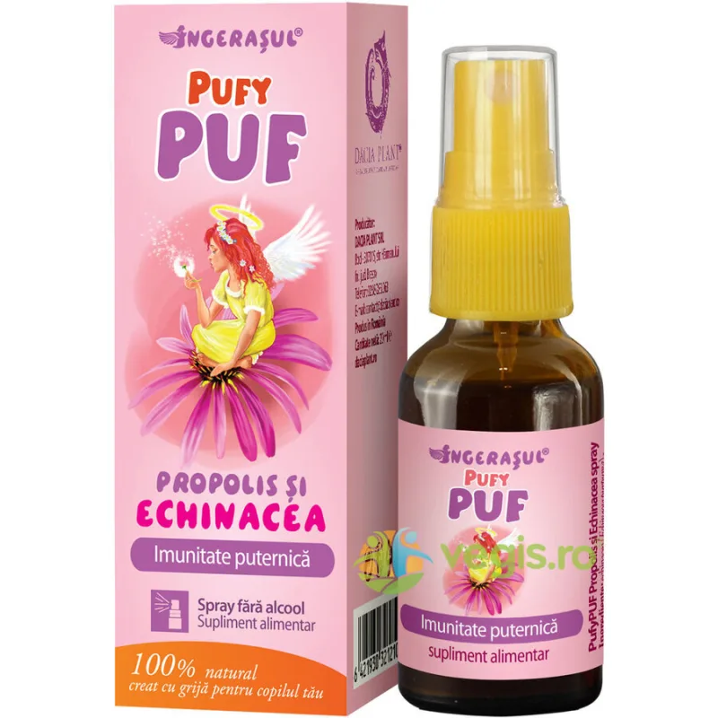 Pufy Puf Ingerasul - Propolis Si Echinacea Spray Fara Alcool 20ml DACIA PLANT — preț și oferte