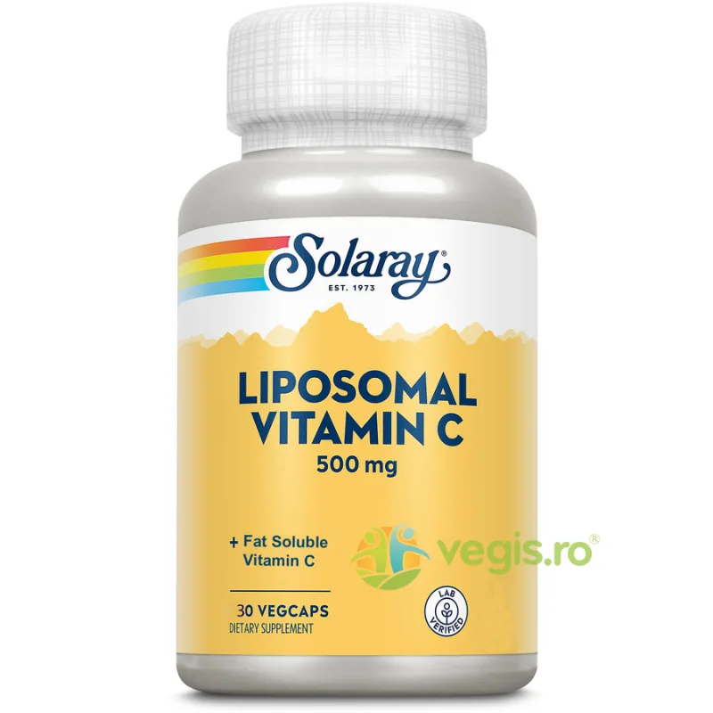 Liposomal Vitamin C (Vitamina C Lipozomala) 500mg 30cps Secom, Solaray — preț și oferte