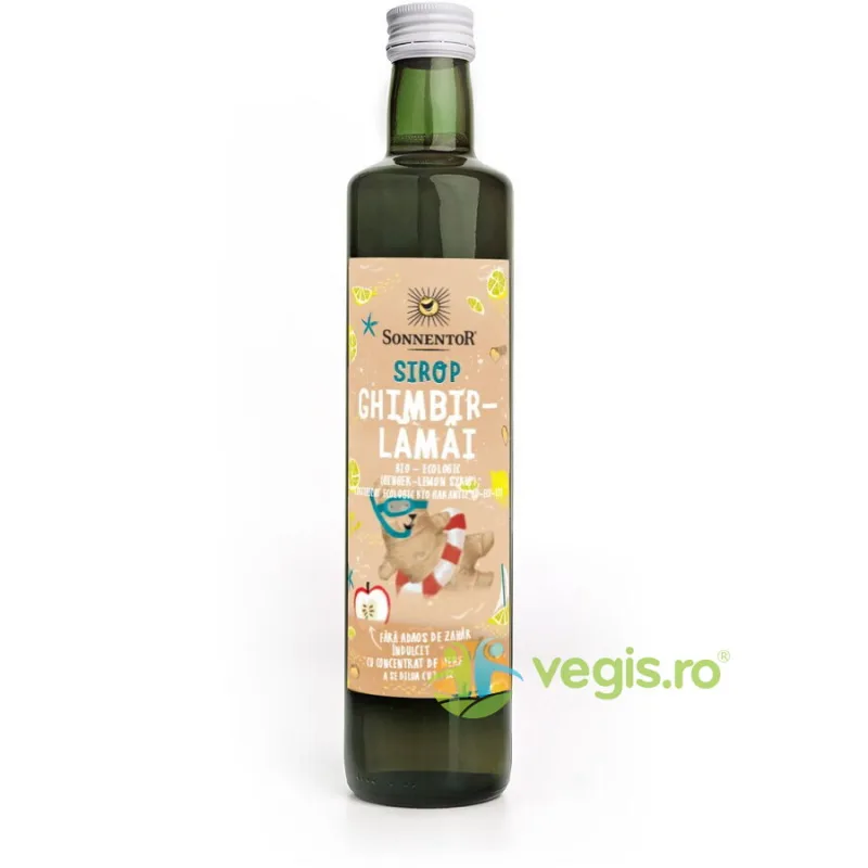 Sirop de Ghimbir si Lamaie fara Zahar Adaugat Ecologic/Bio 500ml SONNENTOR — preț și oferte