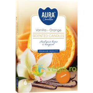 Set Lumanari Tip Pastila Aroma Vanilie si Portocala 6 buc
