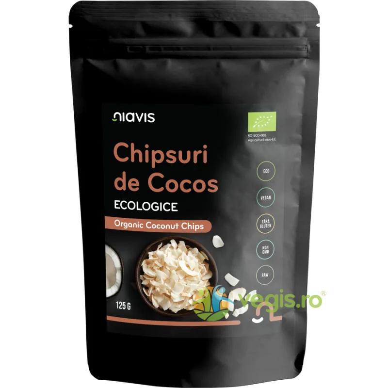 Chipsuri de Cocos Raw Ecologice/Bio 125g NIAVIS — preț și oferte
