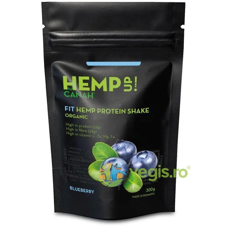 FIT Shake Proteic de Canepa si Afine Hemp Up Ecologic/Bio 300g Canah — preț și oferte
