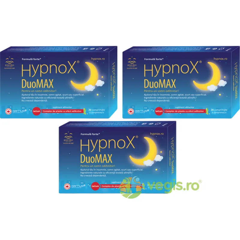 Pachet Hypnox DuoMax 3 x 20cpr Good Days Therapy, BIOPOL — preț și oferte