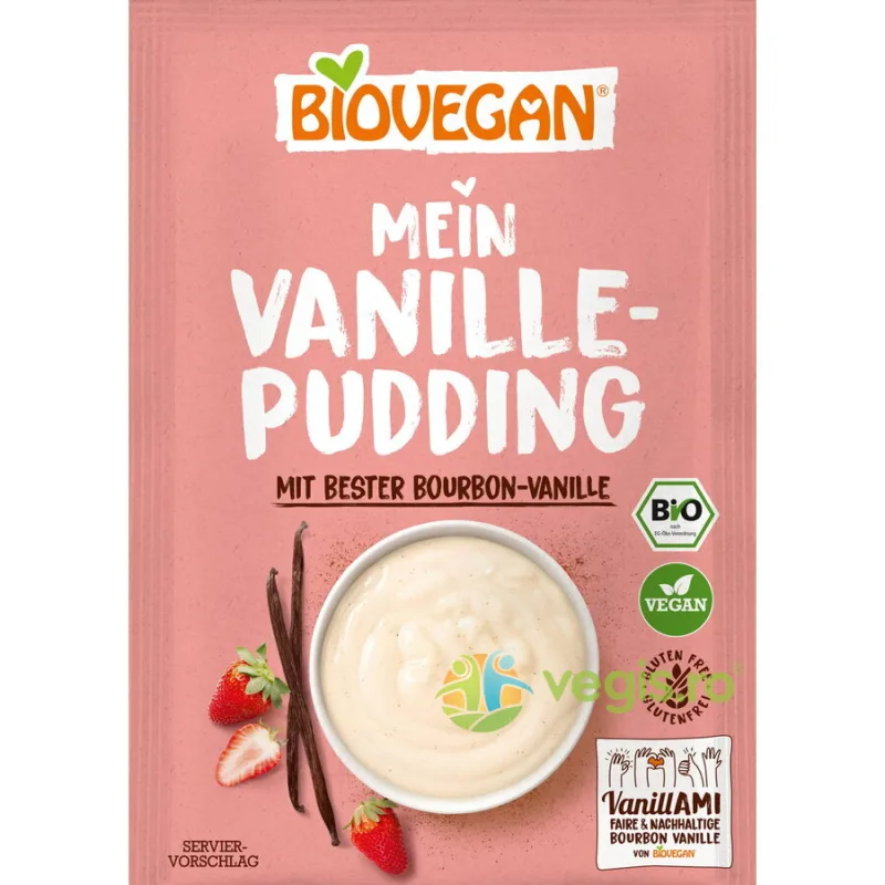 Pudra Budinca de Vanilie fara Gluten Ecologica/Bio 33g Biovegan — preț și oferte
