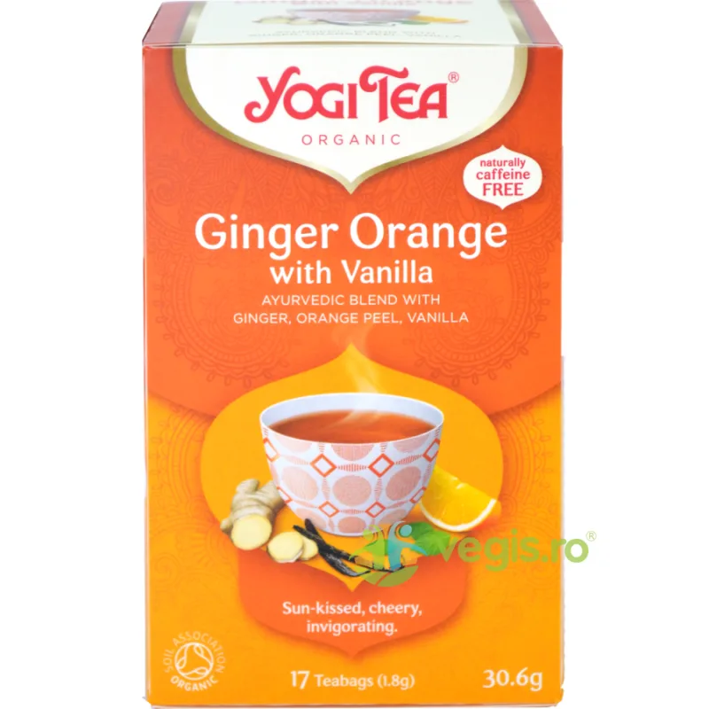 Ceai cu Ghimbir, Portocale si Vanilie Ecologic/Bio 17dz 30.6g YOGI TEA — preț și oferte