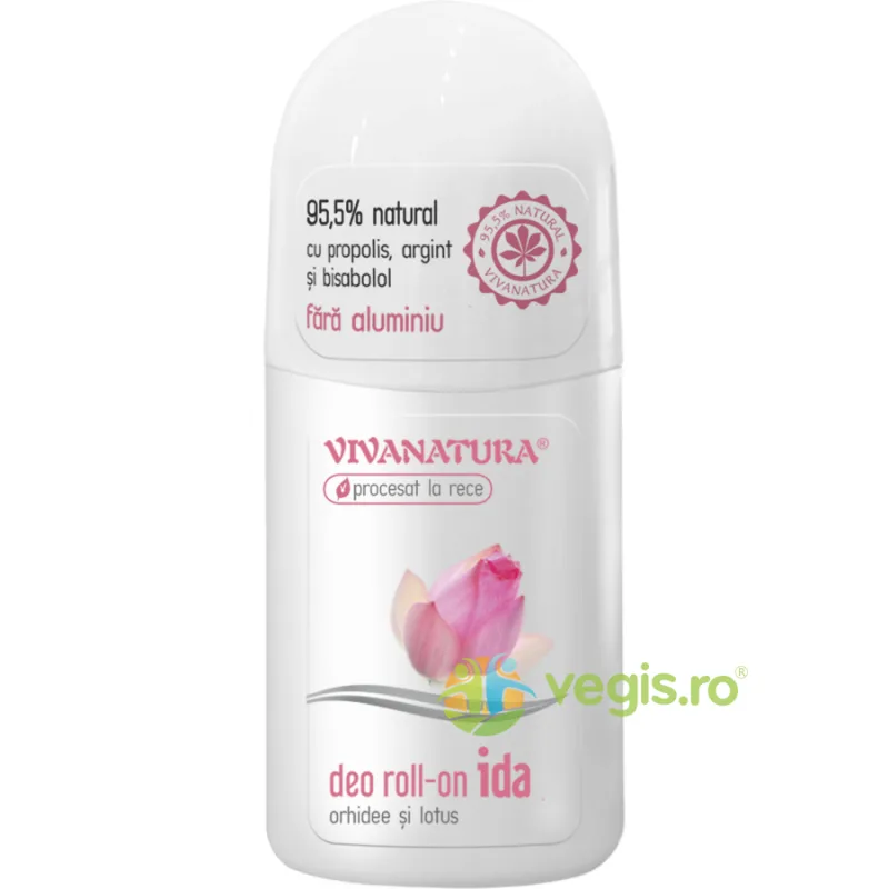Deodorant Natural Roll-on Ida cu Orhidee si Lotus 50ml VIVA&nbsp;NATURA — preț și oferte