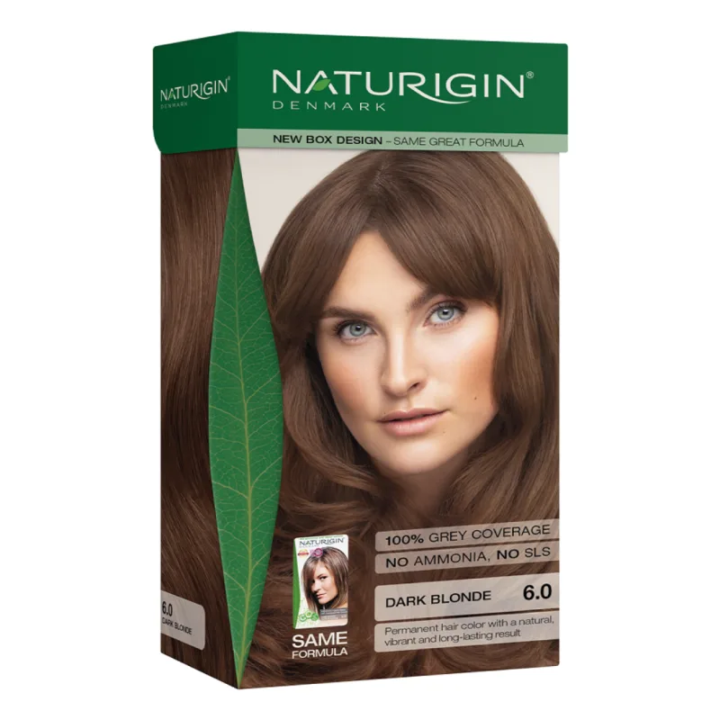 Vopsea pentru par nuanta 6.0 Dark Blonde, 115 ml, Naturigin — preț și oferte