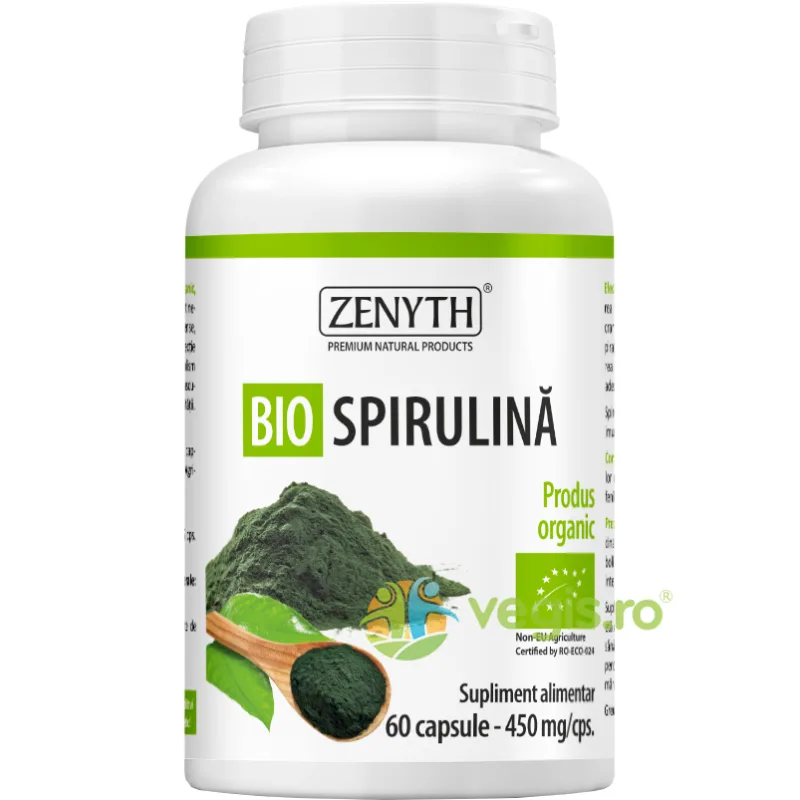 Spirulina 450mg Ecologica/Bio 60cps Zenyth — preț și oferte