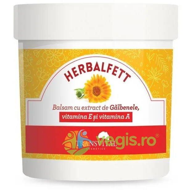 HERBALFETT Balsam cu Extract de Galbenele, Vitamina E si Vitamina A 250ml Quantum Parapharm — preț și oferte