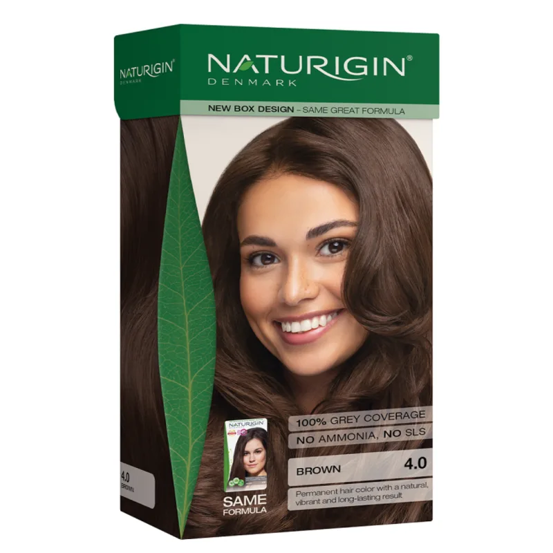 Vopsea pentru par nuanta 4.0 Brown, 115 ml, Naturigin — preț și oferte
