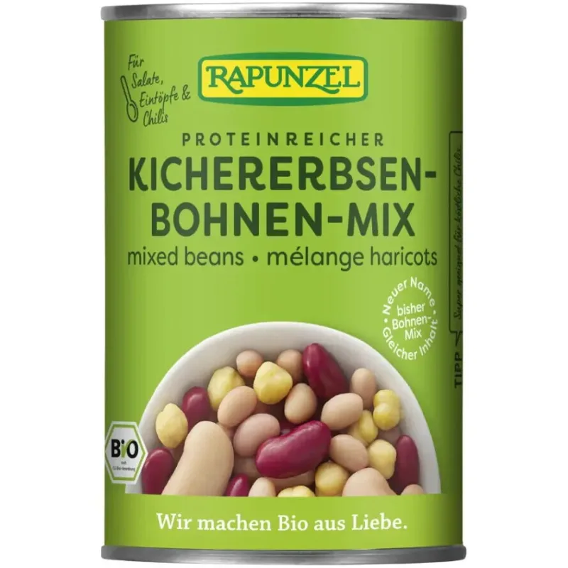 Fasole Mixta Ecologica/Bio in Doza 400g Rapunzel — preț și oferte