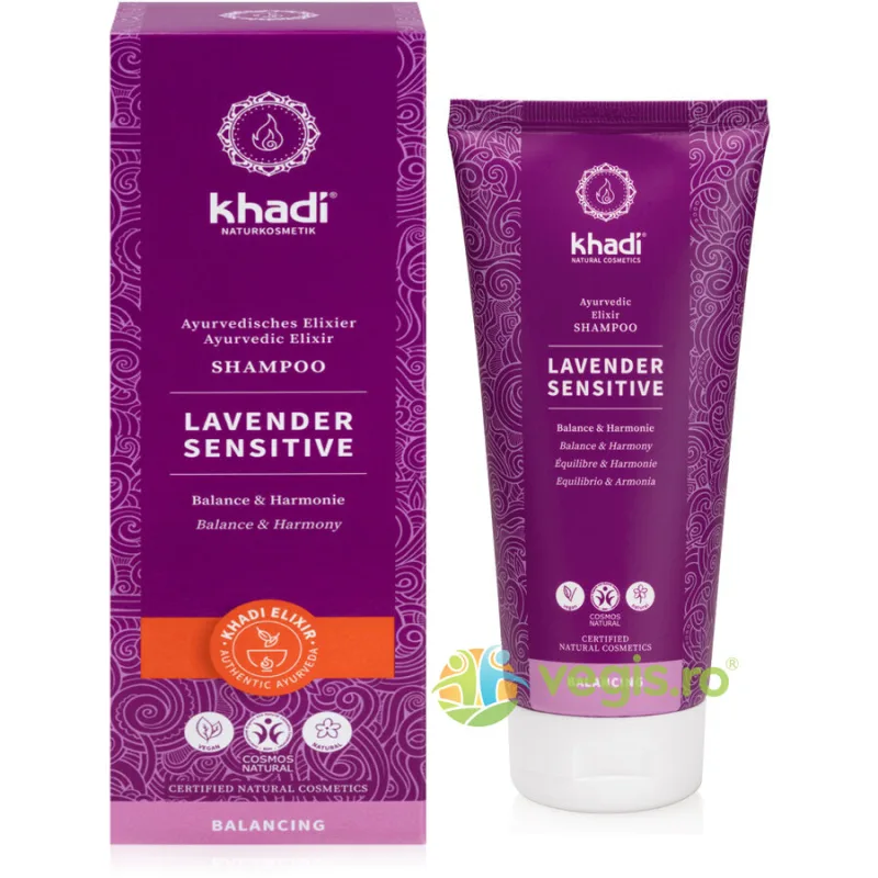 Sampon Ayurvedic cu Lavanda pentru Scalp Sensibil 200ml Khadi — preț și oferte