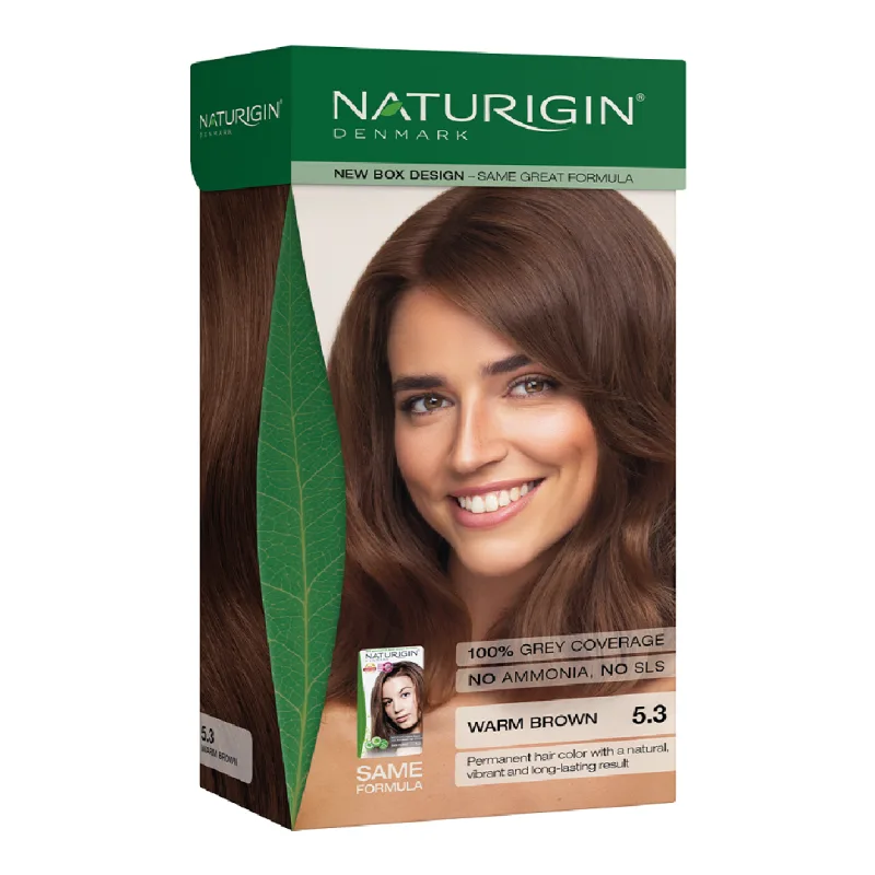 Vopsea pentru par nuanta 5.3 Warm Brown, 115ml, Naturigin — preț și oferte