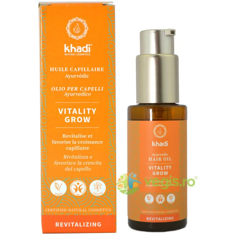 Ulei Tratament pentru Stimularea Cresterii Parului Vitality Grow 50ml Khadi — preț și oferte