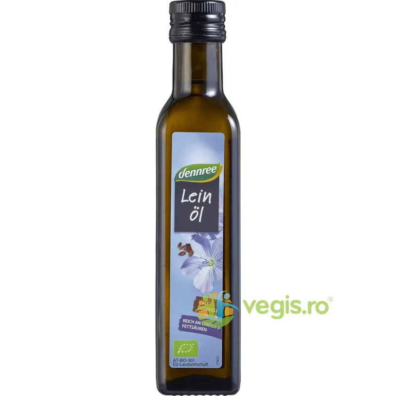 Ulei de In Virgin Presat la Rece Ecologic/Bio 250ml Dennree — preț și oferte