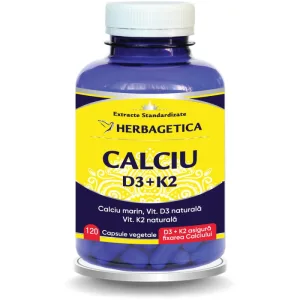 Calciu + D3 + K2 Mena Q7 Naturala 120Cps