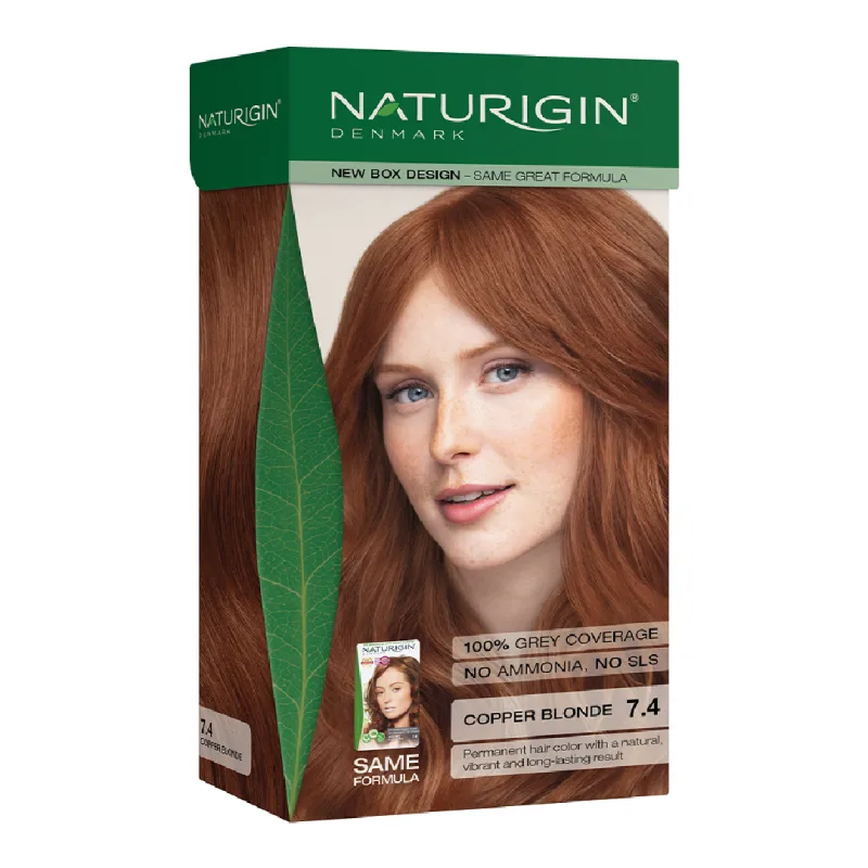 Vopsea pentru par nuanta 7.4 Copper Blonde, 115ml, Naturigin — preț și oferte