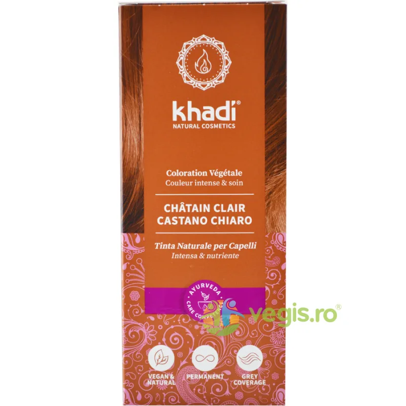 Vopsea de Par Naturala Saten Deschis 100g Khadi — preț și oferte