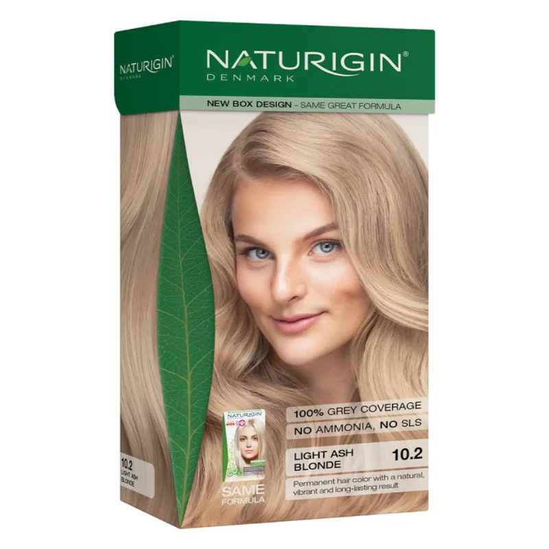 Vopsea pentru par nuanta 10.2 Light Ash Blonde, 115 ml, Naturigin — preț și oferte