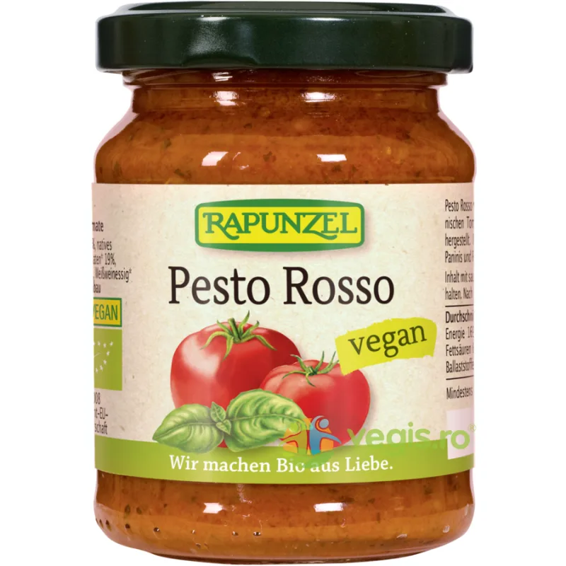 Pesto Rosso (Rosu) Vegan Ecologic/Bio 120g Rapunzel — preț și oferte
