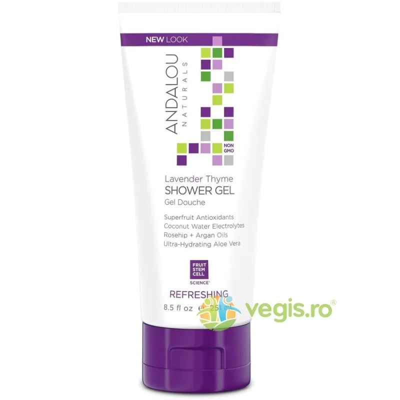 Gel de Dus Revigorant cu Extract de Lavanda si Cimbru 251ml Secom, ANDALOU NATURALS — preț și oferte