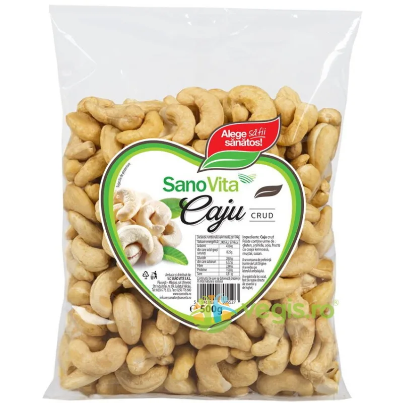 Caju Crud 500g SANOVITA — preț și oferte