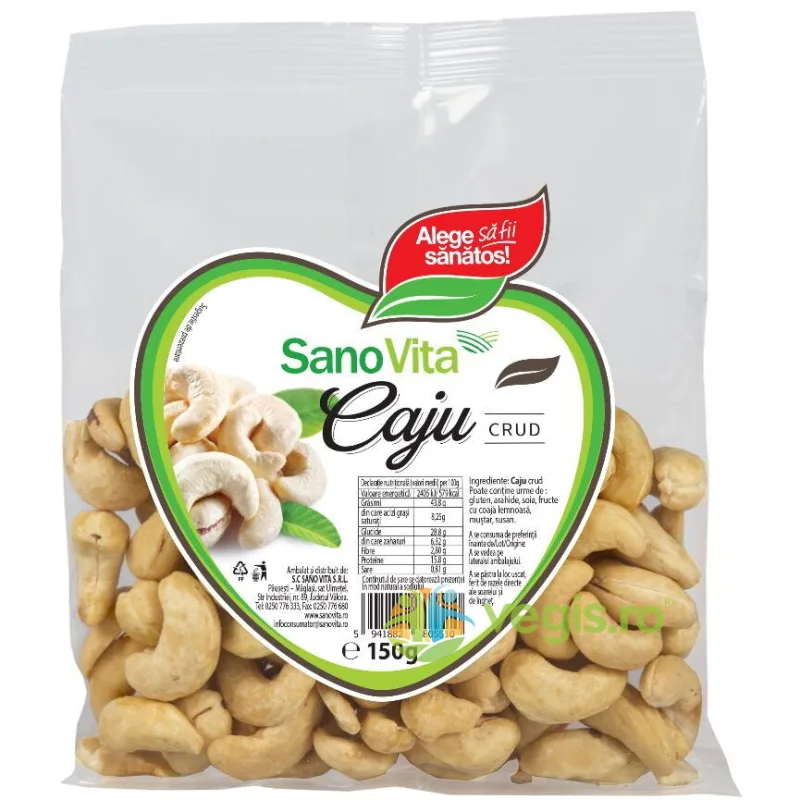 Caju Crud 150g SANOVITA — preț și oferte