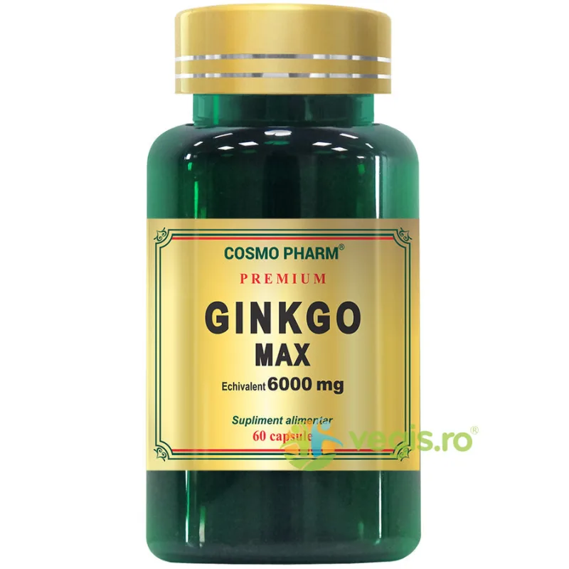 Ginkgo Max Extract 120mg echiv. 6000mg 60cps Premium COSMO PHARM — preț și oferte