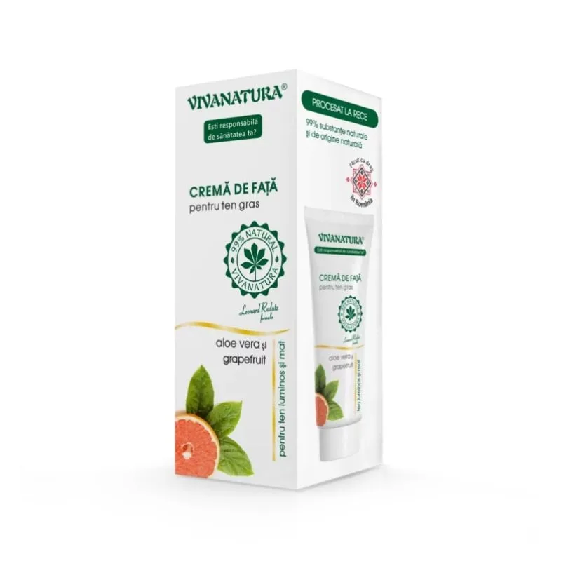 Crema de fata pentru ten gras, 75 ml, VivaNatura — preț și oferte