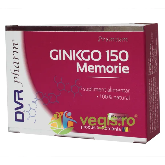 Ginkgo 150 Memorie 20cps DVR&nbsp;PHARM — preț și oferte