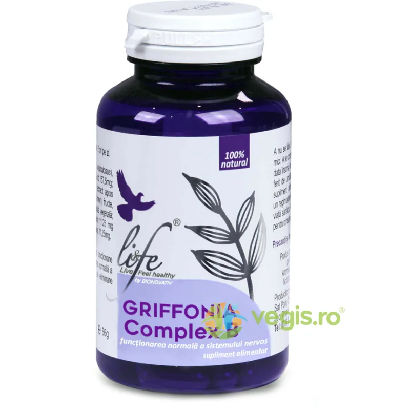 Griffonia (5 HTP)+ Complex B 60cps BIONOVATIV — preț și oferte