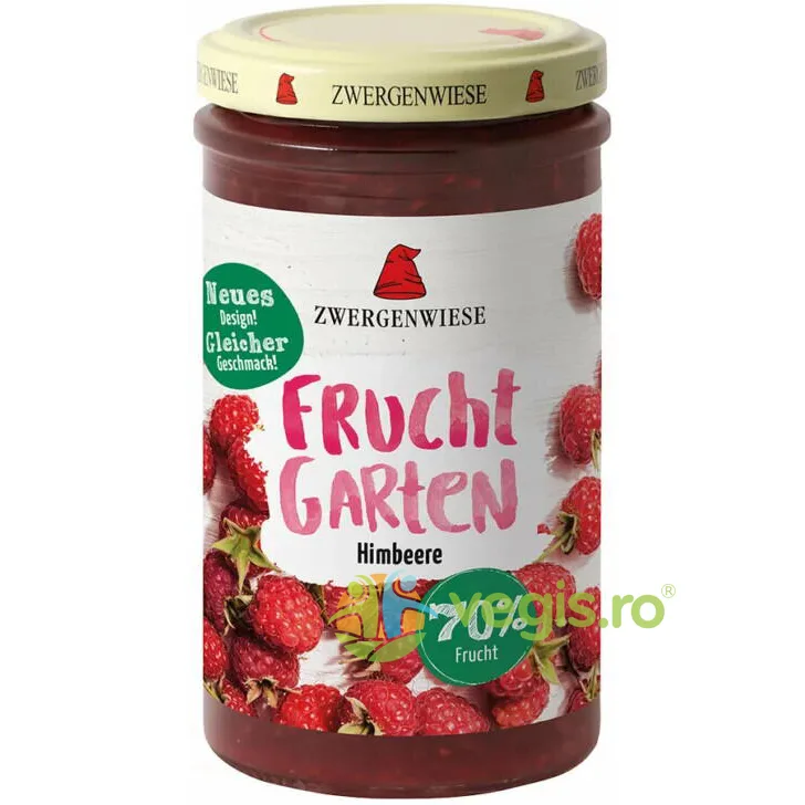 Gem de Zmeura Indulcit cu Nectar de Agave fara Gluten Ecologic/Bio 225g ZWERGENWIESE — preț și oferte