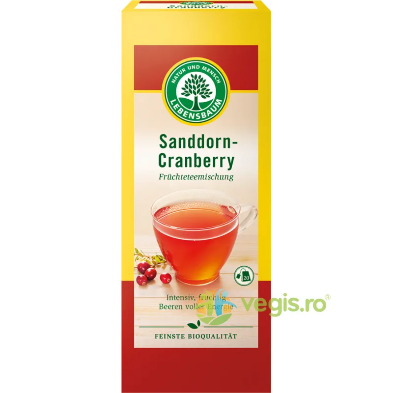 Ceai de Catina si Merisor Ecologic/Bio 20 plicuri 50g LEBENSBAUM — preț și oferte